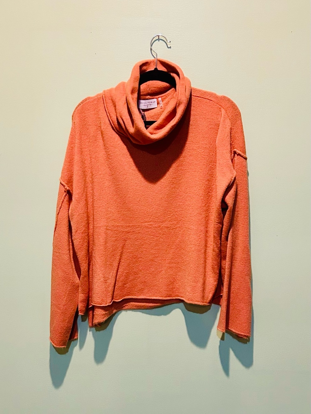 Dress Forum Cowl Neck Sweater in Burnt Orange